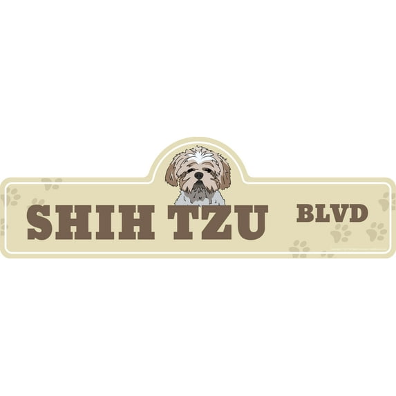 SignMission P-618 Shih Tzu 18 in. Shih Tzu Street Sign