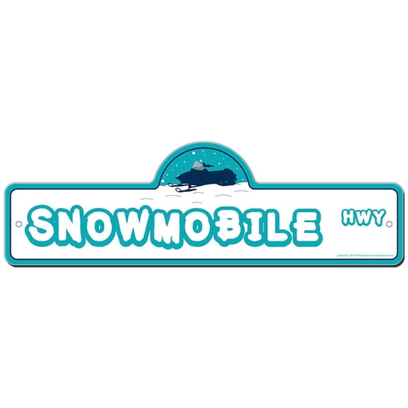 SignMission P-618 Snowmobile 18 x 6 in. Street Sign - Snowmobile