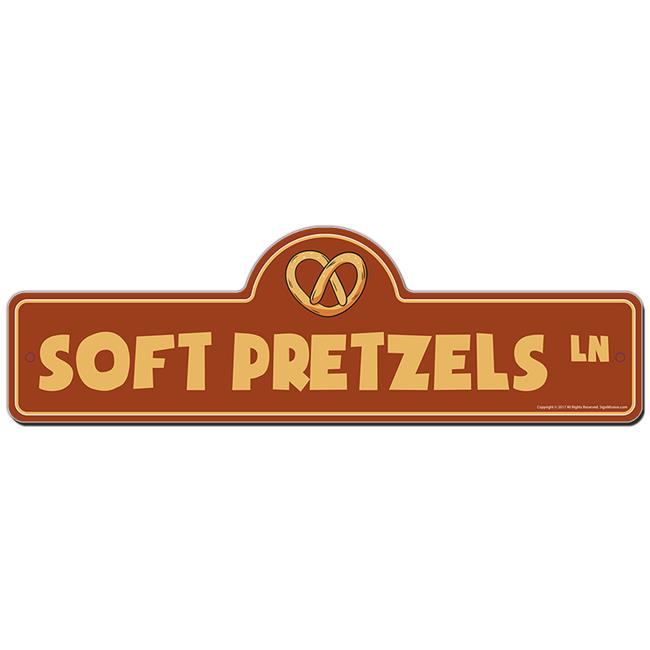 SignMission P618 Soft Pretzels 18 x 6 in. Street Sign Soft Pretzels