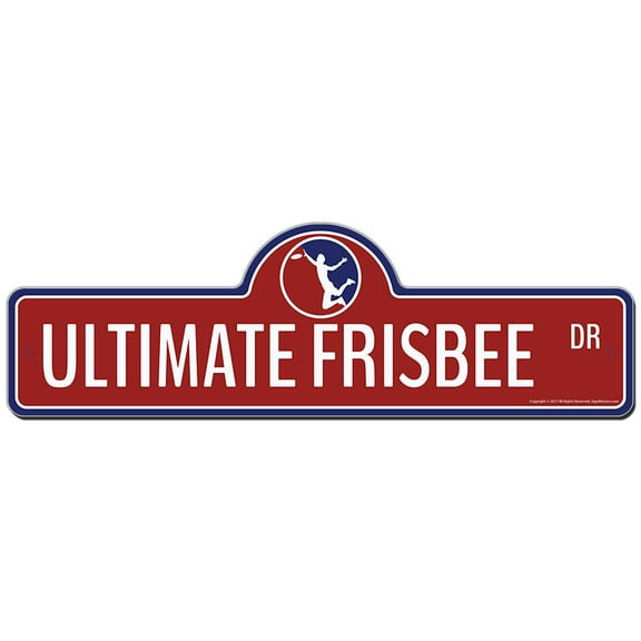 SignMission P-618 Ultimate Frisbee 18 x 6 in. Ultimate Frisbee Street Sign