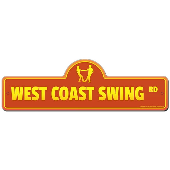 SignMission P-618 West Coast Swing 18 x 6 in. Street Sign - West Coast Swing