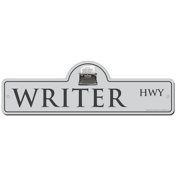 Writer Street Sign | Indoor/Outdoor | Funny Home Décor for Garages, Living Rooms, Bedroom, Offices | SignMission personalized gift