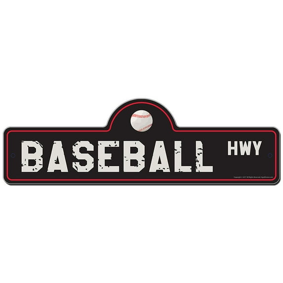 Baseball Street Sign | Indoor/Outdoor | Funny Home Decor for Garages, Living Rooms, Bedroom, Offices | SignMission personalized gift