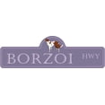 thumbnail image 1 of Borzoi Street Sign | Indoor/Outdoor | Dog Lover Funny Home Décor for Garages, Living Rooms, Bedroom, Offices | SignMission personalized gift | 20" Wide, 1 of 5