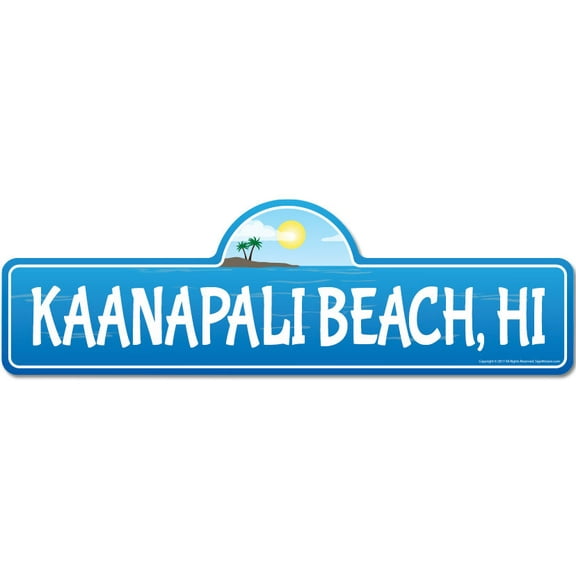 SignMission P-720 Kaanapali Beach Hi Kaanapali, HI Hawaii Beach Street Sign
