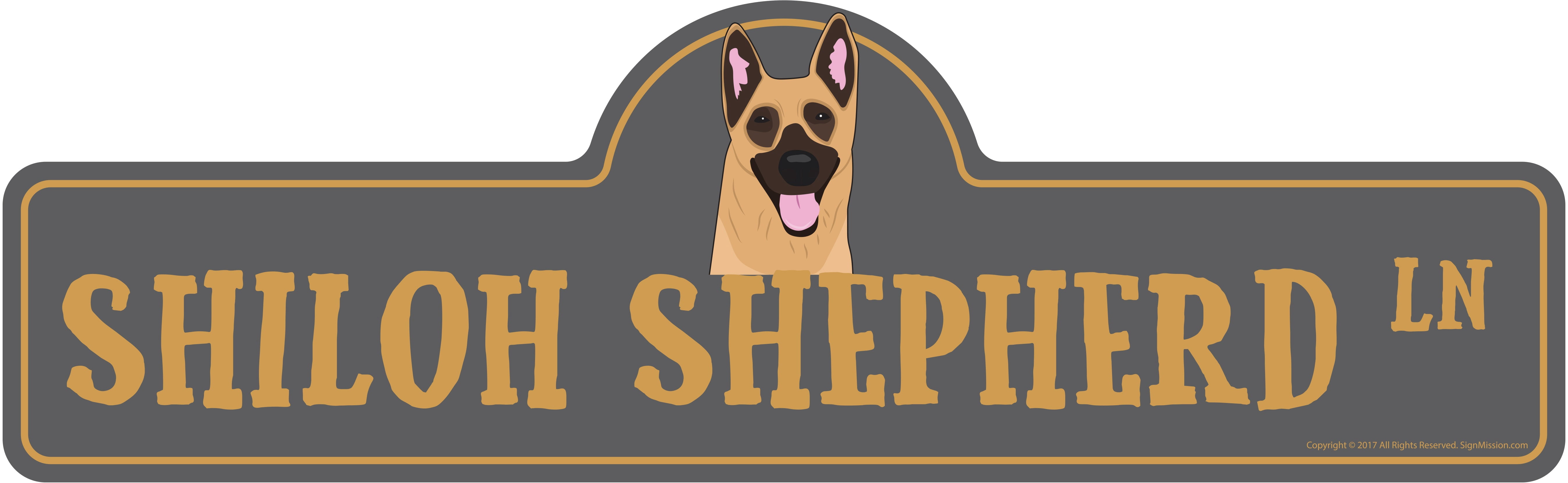 Shiloh Shepherd Street Sign | Indoor/Outdoor | Dog Lover Funny Home ...