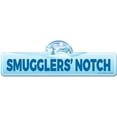 thumbnail image 1 of Smugglers' Notch Street Sign | Indoor/Outdoor | Skiing Skier Snowboarder Décor for Ski Lodge Cabin Mountian House | SignMission personalized gift, 1 of 5