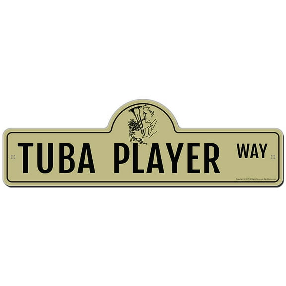 SignMission P-720 Tuba Player Tuba Player Street Sign