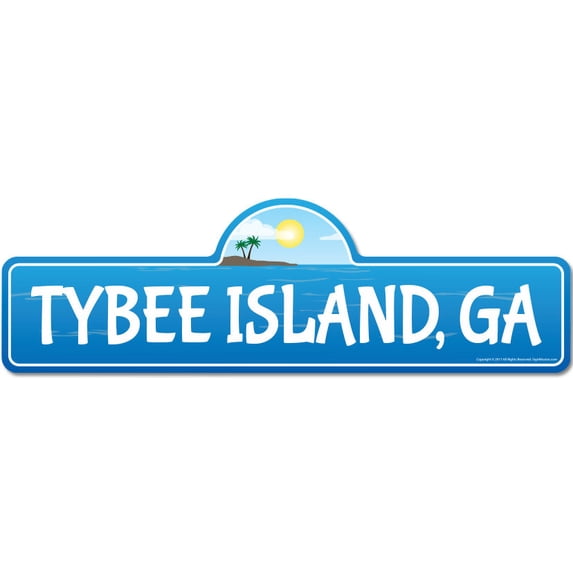 SignMission P-720 Tybee Island Ga Tybee Island, GA Georgia Beach Street Sign