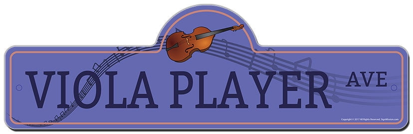 Layered Viola Sign SignMission P-720 Viola Player Viola Player Street Sign - Walmart.com