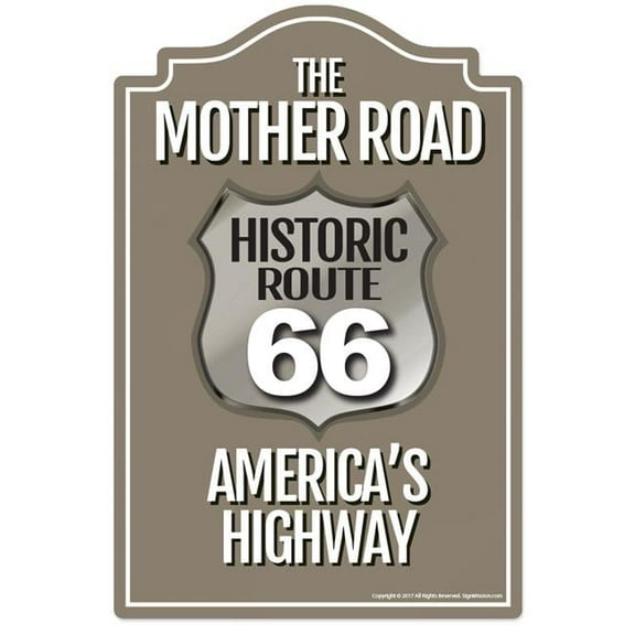 SignMission P-812 Historic Route 66 12 x 8 in. Novelty Sign - Historic Route 66