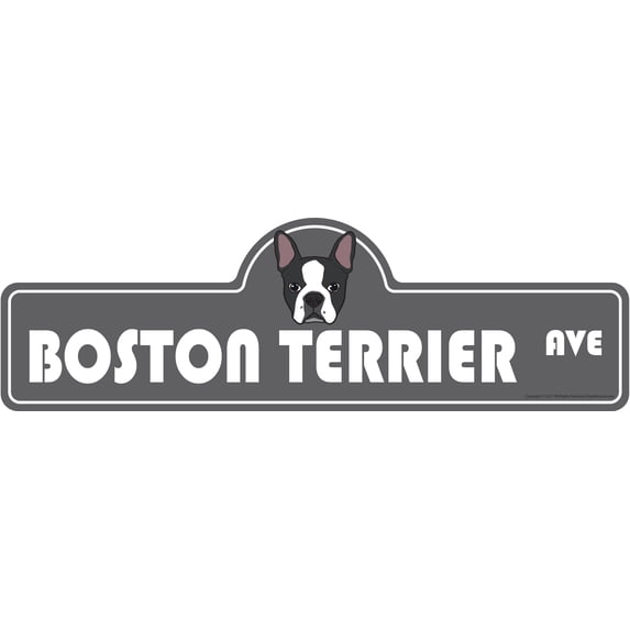 SignMission P-824 Boston Terrier 24 in. Boston Terrier Street Sign
