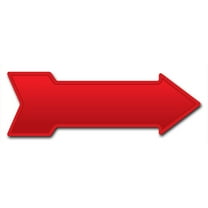 SignMission P-ARROW-999646 18 in. Red Arrow Sign