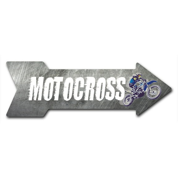 SignMission P-ARROW-999727 6 x 18 in. Motocross Arrow Sign