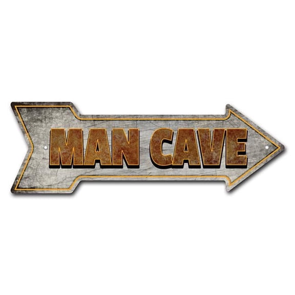 SignMission P-ARROW-999756 6 x 18 in. Man Cave Arrow Sign