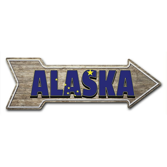 SignMission P-ARROW-999992 18 in. Alaska Arrow Sign