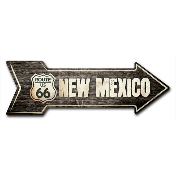 SignMission P-ARROW10-999713 10 x 30 in. Wide New Mexico 66 2 Arrow Sign