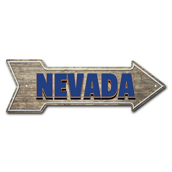 SignMission P-ARROW10-999717 10 x 30 in. Wide Nevada Arrow Sign