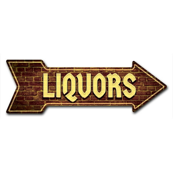 SignMission P-ARROW10-999770 30 in. Liquors Arrow Sign