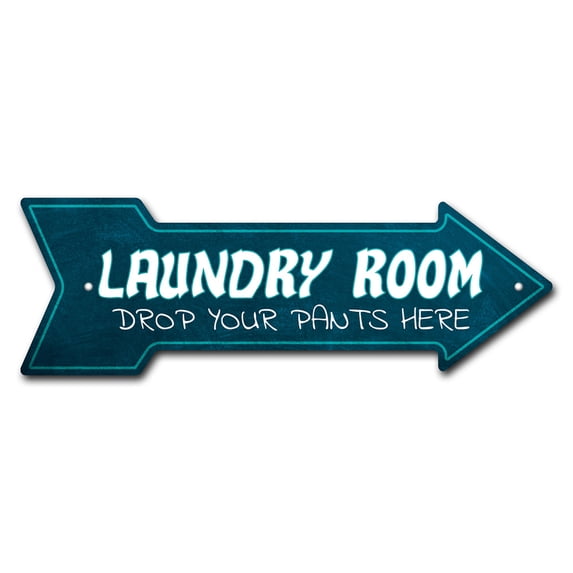SignMission P-ARROW10-999780 30 in. Laundry Room Arrow Sign