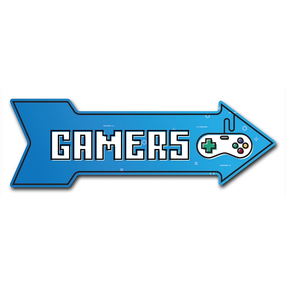 Games. Sign Pointer SignMission P-ARROW10-999856 10 x 30 in. Wide Gamers Arrow Sign ...