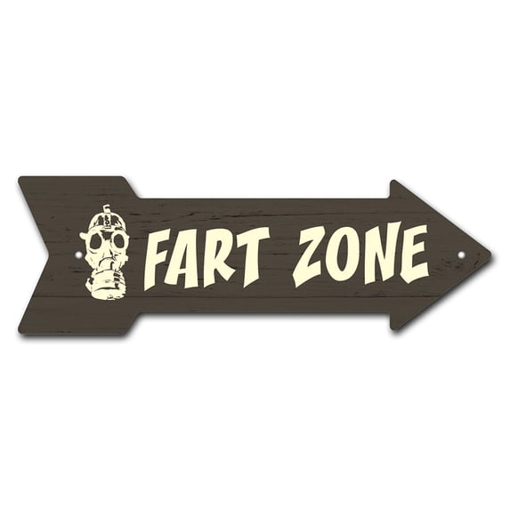 SignMission P-ARROW10-999874 10 x 30 in. Wide Fart Zone Arrow Sign