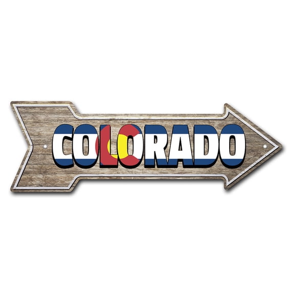 SignMission P-ARROW10-999905 10 x 30 in. Wide Colorado Arrow Sign