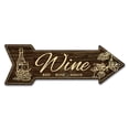 thumbnail image 1 of Wine Arrow Sign | Indoor/Outdoor | Direction Arrow Sign Funny Home Décor for Garages, Living Rooms, Bedroom, Offices | SignMission personalized gift | 36" Wide, 1 of 2