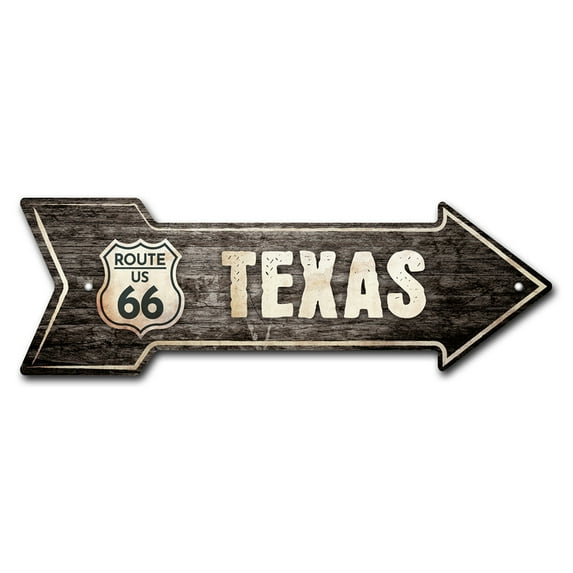 SignMission P-ARROW12-999579 12 x 36 in. Wide Texas 66 2 Arrow Sign