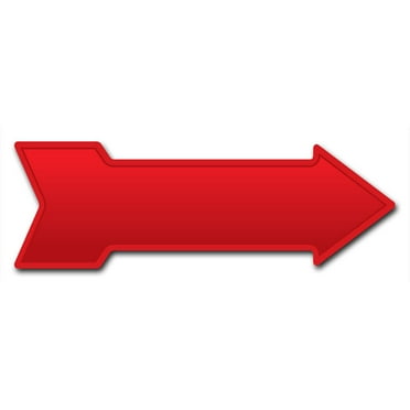 SignMission P-ARROW12-999646 12 x 36 in. Wide Red Arrow Sign