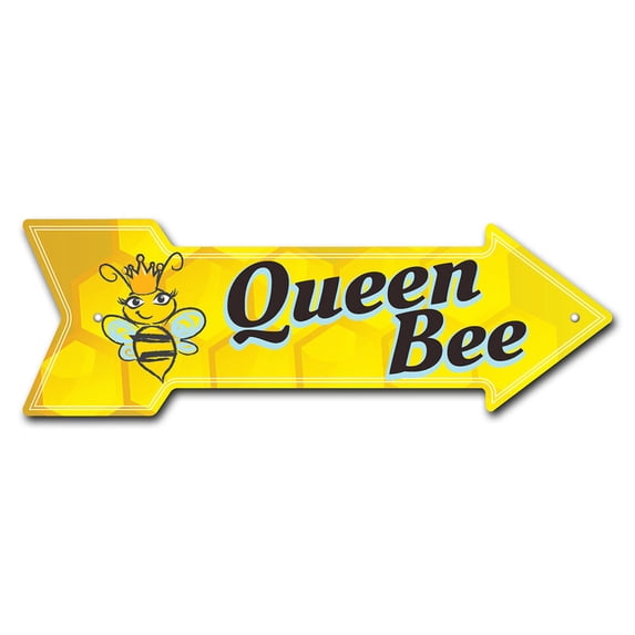 SignMission P-ARROW12-999652 12 x 36 in. Wide Queen Bee Arrow Sign