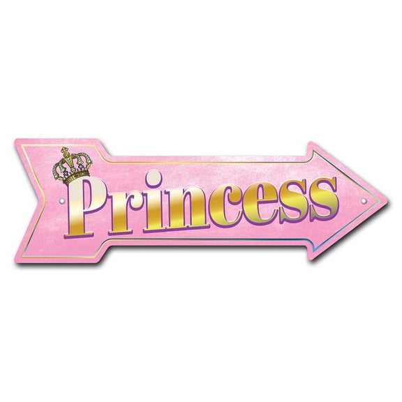 SignMission P-ARROW12-999659 12 x 36 in. Wide Princess Arrow Sign
