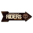 thumbnail image 1 of SignMission P-ARROW12-999726 12 x 36 in. Wide Motorcycle Riders Arrow Sign, 1 of 2