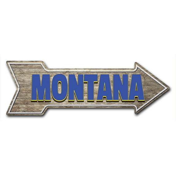 SignMission P-ARROW12-999734 12 x 36 in. Wide Montana Arrow Sign