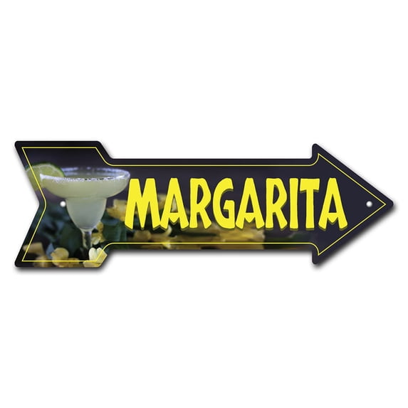 SignMission P-ARROW12-999754 12 x 36 in. Wide Margarita Arrow Sign