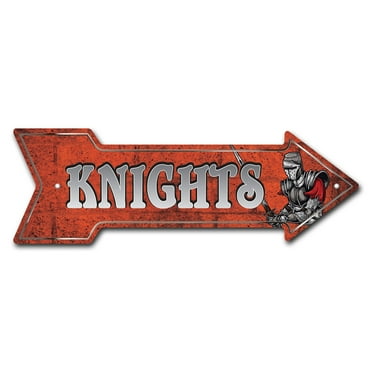 SignMission P-ARROW12-999785 12 x 36 in. Wide Knights Arrow Sign