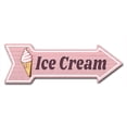 thumbnail image 1 of SignMission P-ARROW12-999806 12 x 36 in. Wide Ice Cream Arrow Sign, 1 of 2