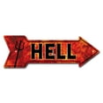 thumbnail image 1 of Hell Arrow Sign | Indoor/Outdoor | Direction Arrow Sign Funny Home Décor for Garages, Living Rooms, Bedroom, Offices | SignMission personalized gift | 36" Wide, 1 of 2