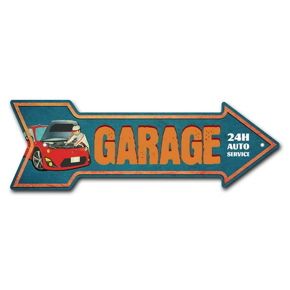 SignMission P-ARROW12-999853 36 in. Garage Arrow Sign