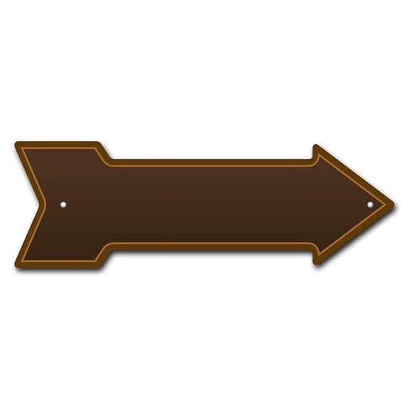 SignMission P-ARROW12-999934 12 x 36 in. Wide Brown Arrow Sign