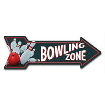 SignMission P-ARROW12-999936 12 x 36 in. Wide Bowling Zone Arrow Sign