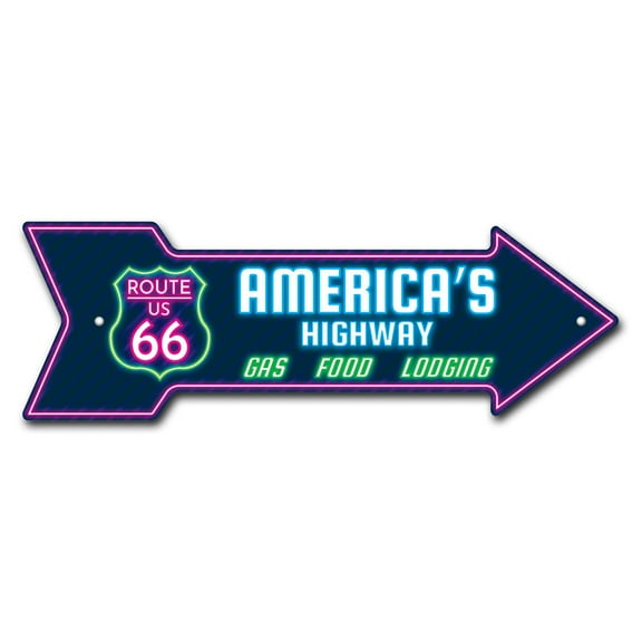 SignMission P-ARROW12-999996 36 in. 66 Lodging Arrow Sign