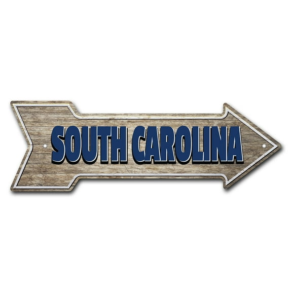 SignMission P-ARROW8-999602 8 x 24 in. Wide South Carolina 2 Arrow Sign