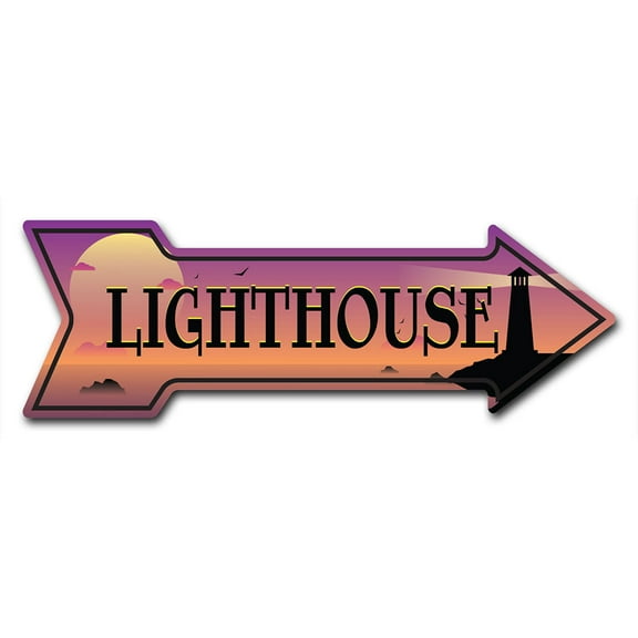 SignMission P-ARROW8-999773 8 x 24 in. Wide Lighthouse Arrow Sign