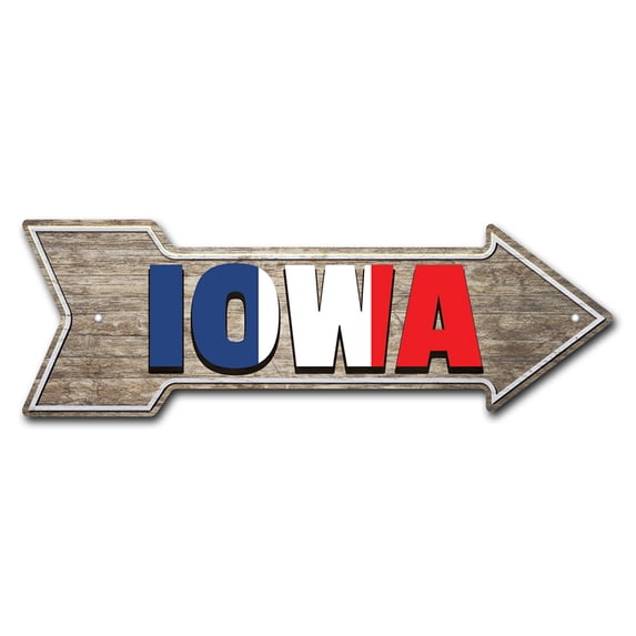 SignMission P-ARROW8-999799 8 x 24 in. Wide Iowa Arrow Sign