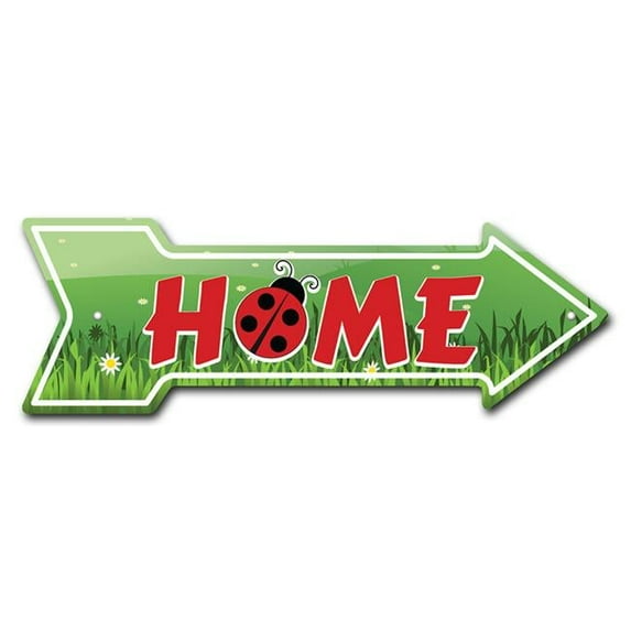 Home Arrow Sign | Indoor/Outdoor | Direction Arrow Sign Funny Home Décor for Garages, Living Rooms, Bedroom, Offices | SignMission personalized gift | 24" Wide