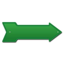 SignMission P-ARROW8-999837 8 x 24 in. Wide Green Arrow Sign
