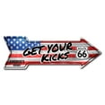 thumbnail image 1 of SignMission P-ARROW8-999847 8 x 24 in. Wide Get Your Kicks Route 66 Arrow Sign, 1 of 2