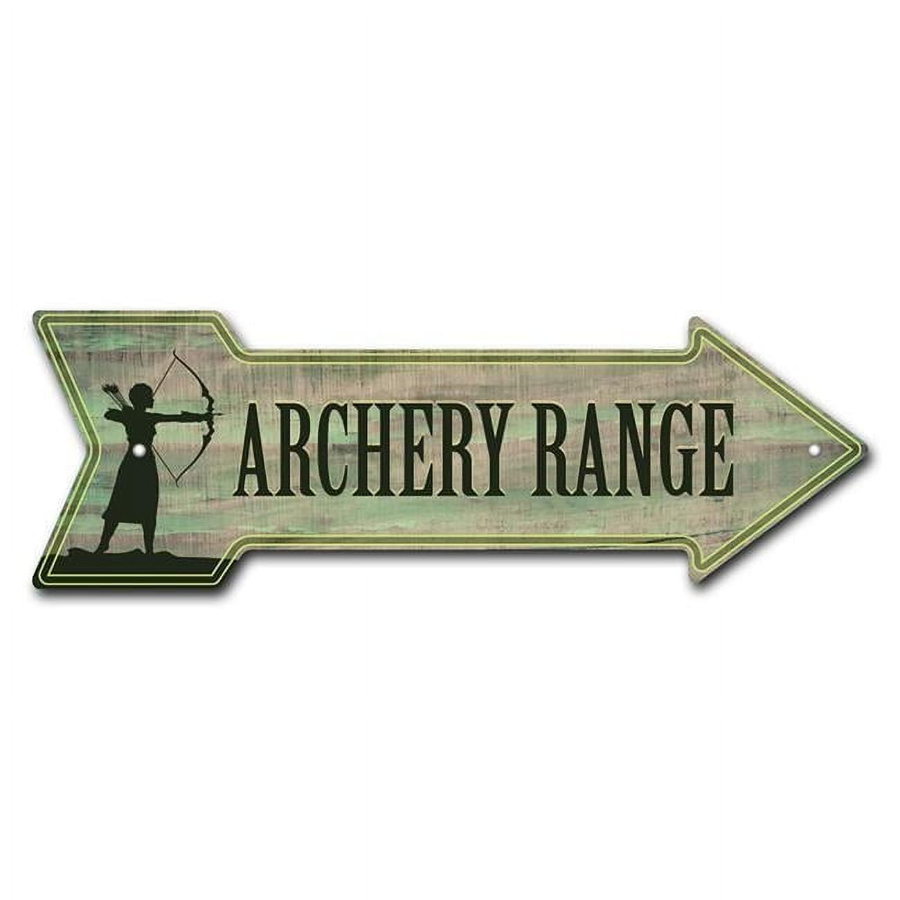 SignMission P-ARROW8-999977 8 x 24 in. Wide Archery Range Arrow Sign ...