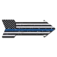 thumbnail image 1 of SignMission P-ARROW8-999984 8 x 24 in. Wide American Flag Thin Blue Line Arrow Sign, 1 of 2